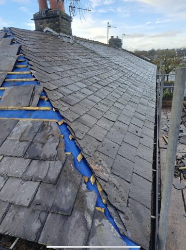 Slate roof refurbishment Rawtenstall 